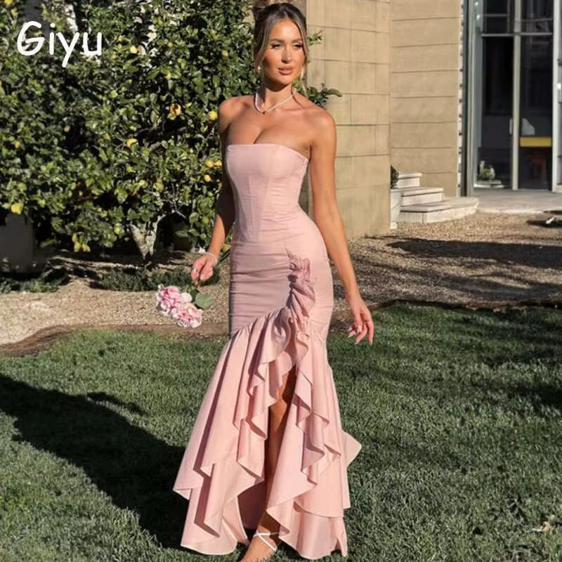 Sultry Elegance Off-Shoulder Maxi